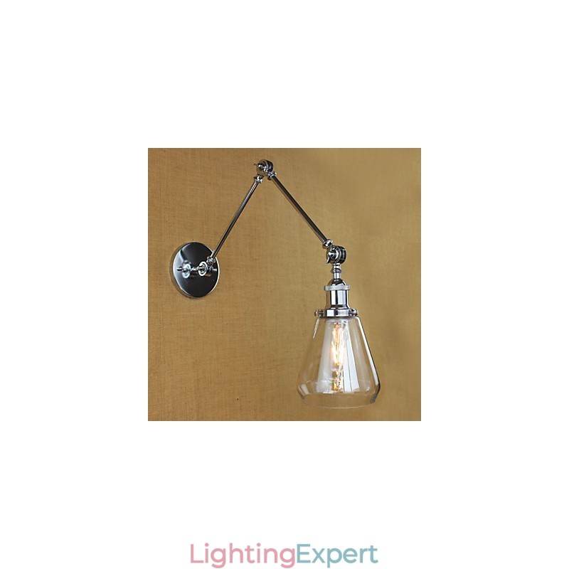 Chrome Glass Telescopic Retro Wall Lamp