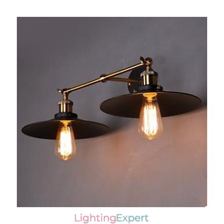 Rural Industrial Retro Wall Lamp Double Wall Lamp Black Umbrella Rural Industrial Retro Wall Lamp Double Wall Lamp Black Umbrella
