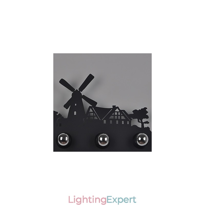 4 Lights American Village Pastoral LOFT Style Bedroom Aisle Iron Retro Wall Lamps
