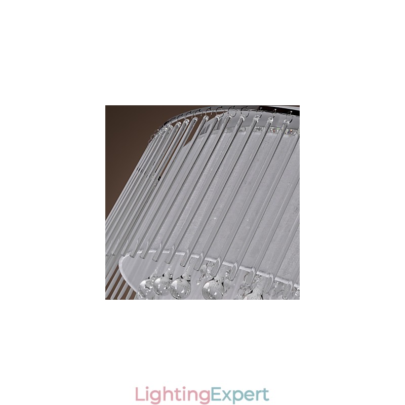Modern Contemporary Crystal Electroplated Flush Mount