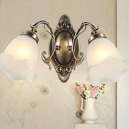 Retro Glass Simple European Modern Elegance Wrought Iron Wall Lamp Light