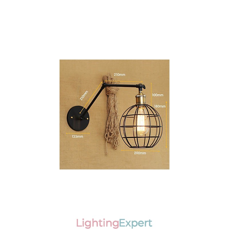 Wall Sconces Swing Lights Reading Wall Lights Mini Style Rustic Lodge Metal