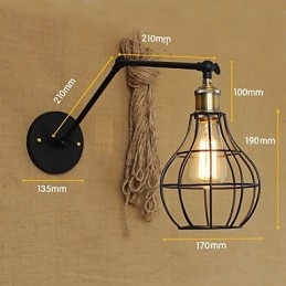 Wall Sconces Swing Lights Reading Wall Lights Mini Style Rustic Lodge Metal