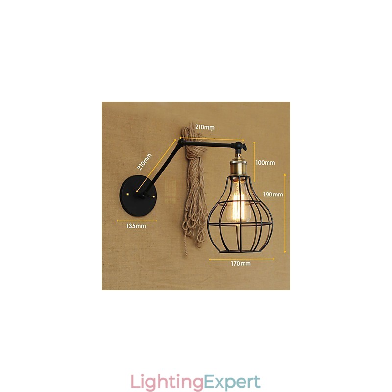 Wall Sconces Swing Lights Reading Wall Lights Mini Style Rustic Lodge Metal