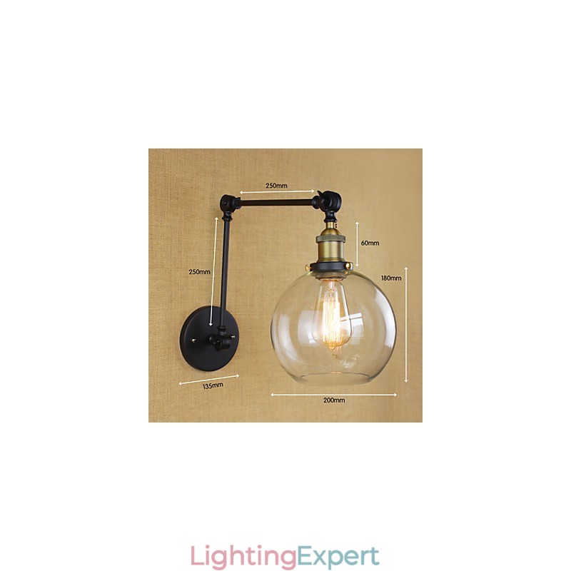 The Long Arm Of The Glass Wall Iron Industrial Creative Telescopic Bedroom Retro Nostalgic Restaurant Foldable Aisle