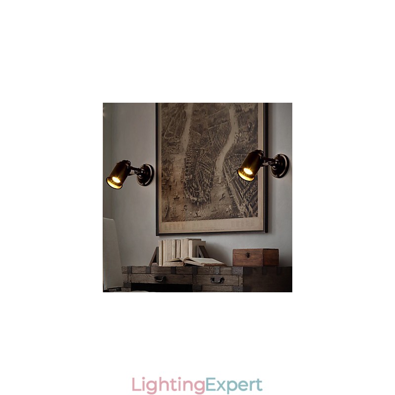 Vintage Wall Lamp Industrial Black Wrought Iron Wall Light Retro Econce Fixturedison Lamp Corridor Wall s Lighting