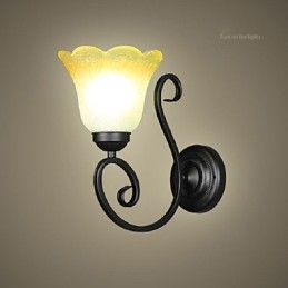 Vintage Wall Light Iron Glass Swing Arm Wall Lamp Indoor Decor Bedroom Wall Light 110 220V For Living Room
