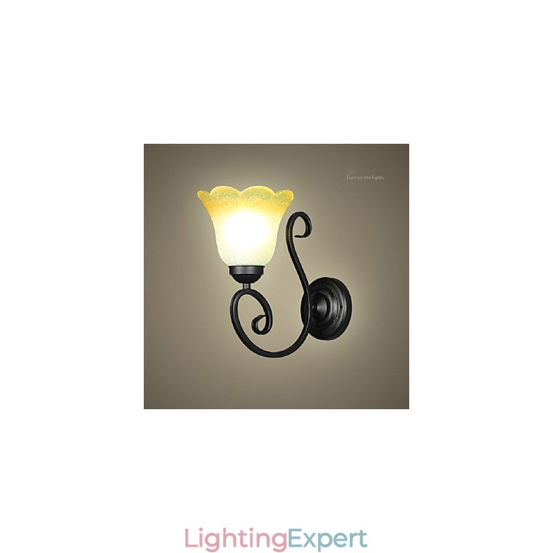 Vintage Wall Light Iron Glass Swing Arm Wall Lamp Indoor Decor Bedroom Wall Light 110 220V For Living Room