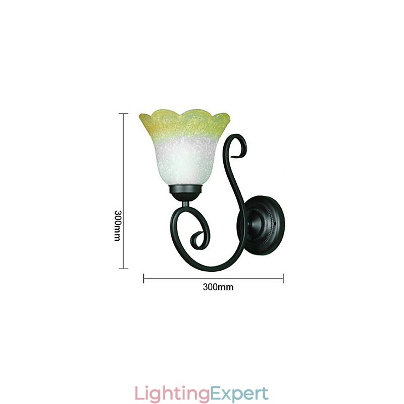 Vintage Wall Light Iron Glass Swing Arm Wall Lamp Indoor Decor Bedroom Wall Light 110 220V For Living Room