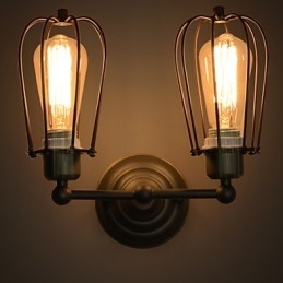 Loft American Country Iron Art Antique Wall Lamp Industry Lights