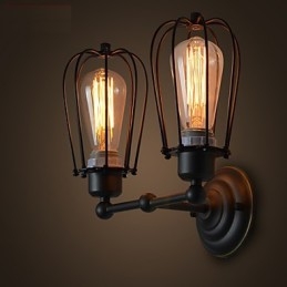 Loft American Country Iron Art Antique Wall Lamp Industry Lights