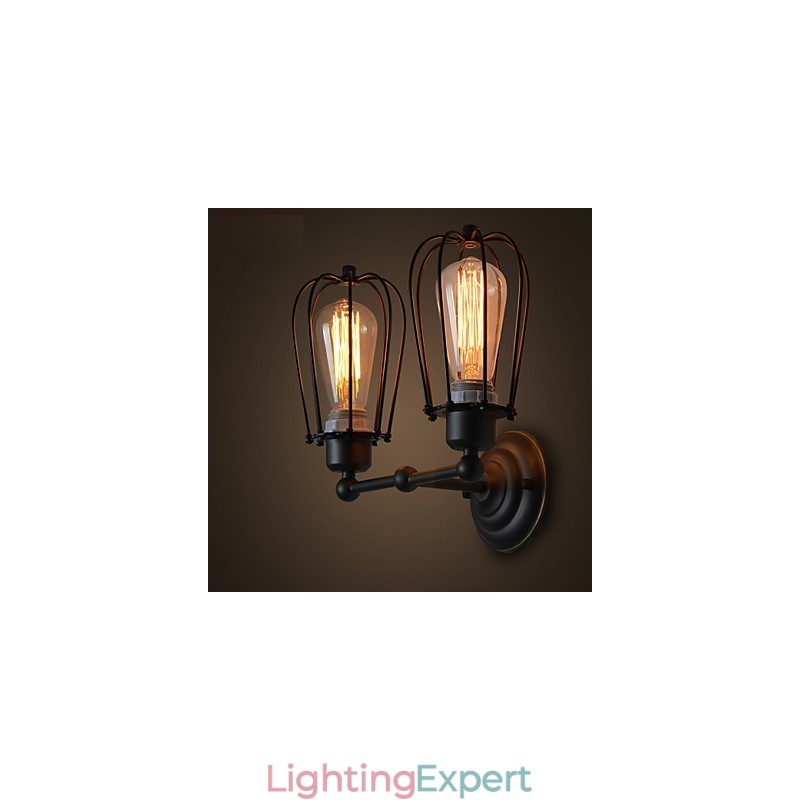 Loft American Country Iron Art Antique Wall Lamp Industry Lights