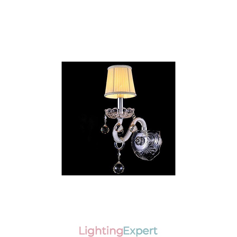 Crystal Mini Style Wall Sconces Candle Wall Lights Modern Contemporary Glass