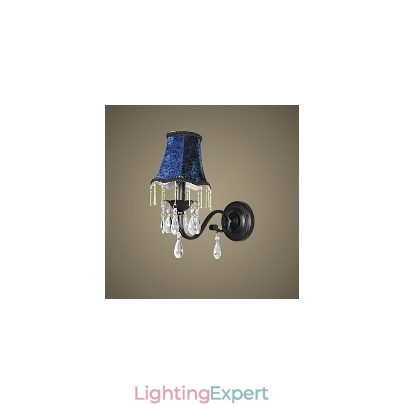 Crystal Wall Lamp With Fabric Lampshade Bestselling In Europe And US