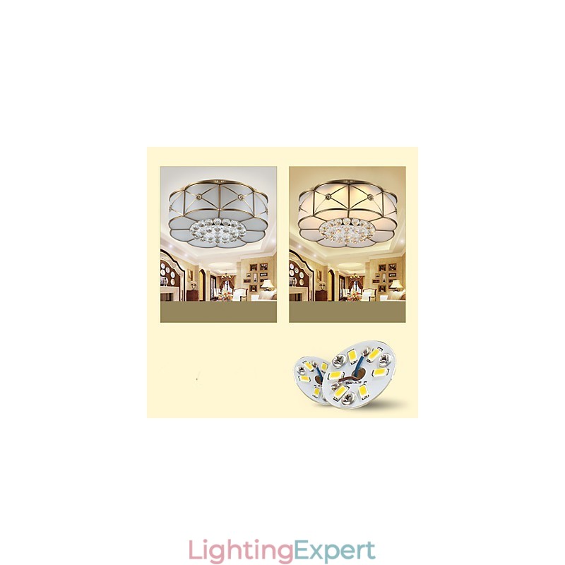 Traditional Classic Rustic Lodge Brass Metal Flush Mount