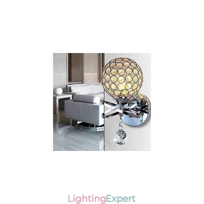 Crystal Wall Sconces Modern Contemporary G9 Metal