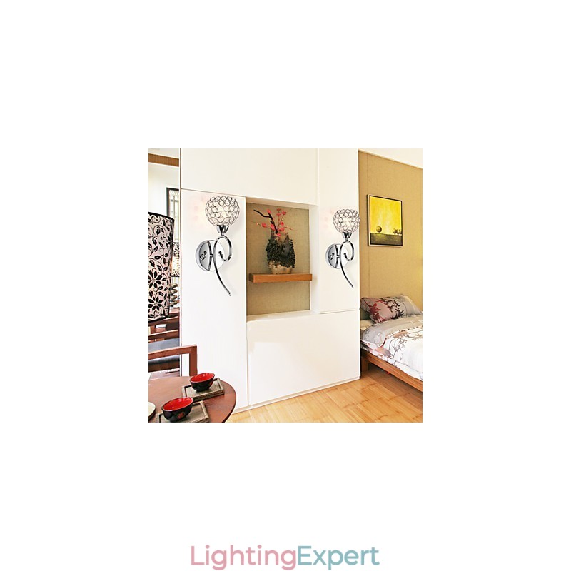 Wall Sconces Reading Wall Lights Crystal Mini Style Modern Contemporary Metal
