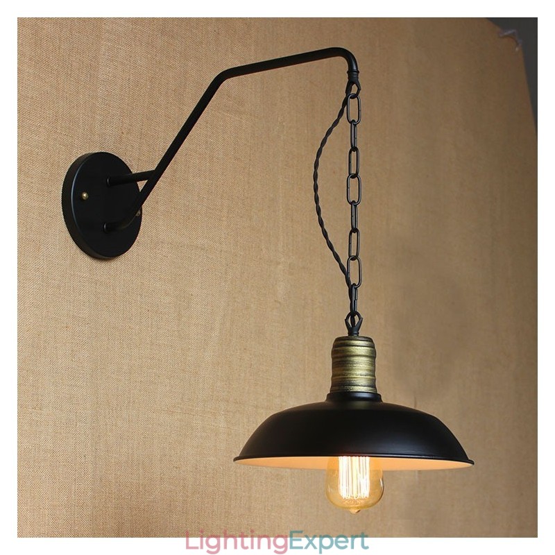 Simple And Creative Personality Wall Lamp Industry Chain American Retro Iron Aisle Bedroom Bedside Wall Lamp