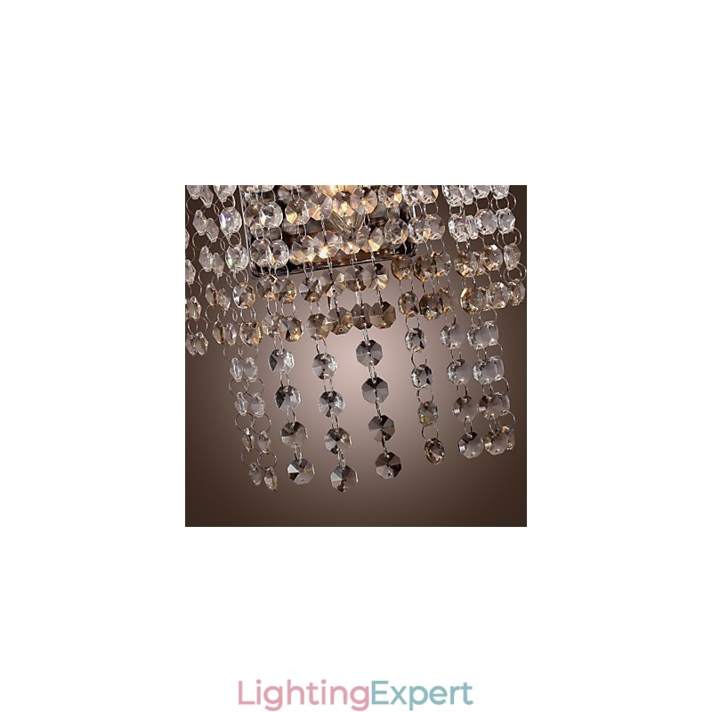 Contemporary Crystal Wall Light with 1 Light