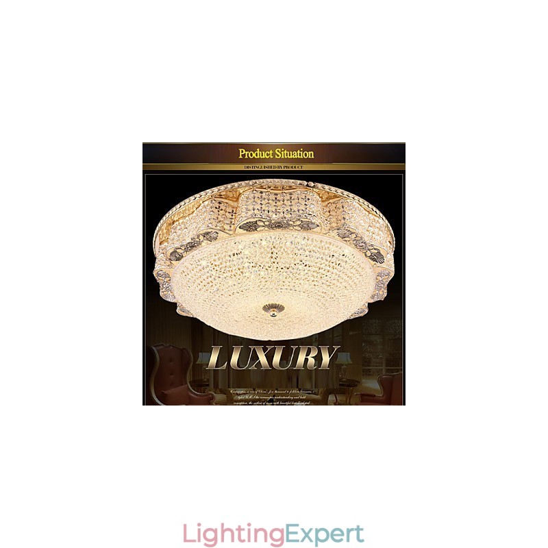 Modern Luxury Crystal Ceiling mounted Light Absorb Dome Light Diameter 50CM