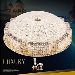 Modern Luxury Crystal Ceiling mounted Light Absorb Dome Light Diameter 50CM