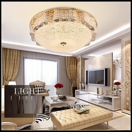 Modern Luxury Crystal Ceiling mounted Light Absorb Dome Light Diameter 50CM