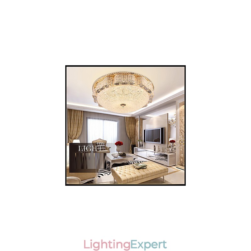 Modern Luxury Crystal Ceiling mounted Light Absorb Dome Light Diameter 50CM