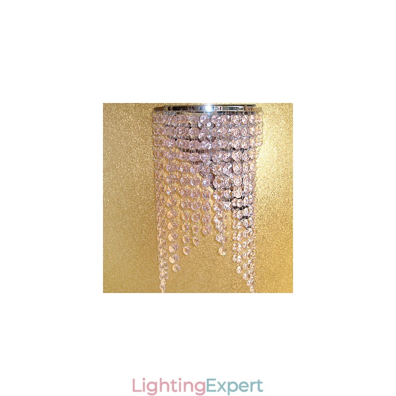 Modern Crystal Wall Light with 2 Lights