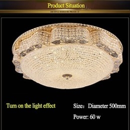 Modern Luxury Crystal Ceiling mounted Light Absorb Dome Light Diameter 50CM