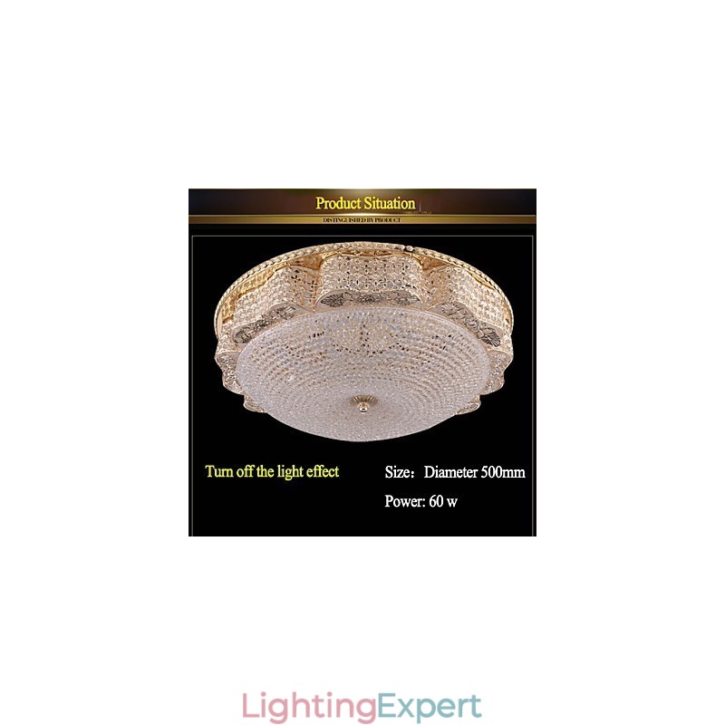 Modern Luxury Crystal Ceiling mounted Light Absorb Dome Light Diameter 50CM
