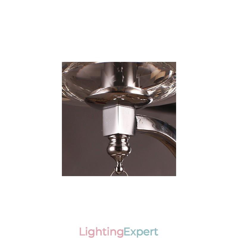Silvery Crystal Wall Light with 1 Lights