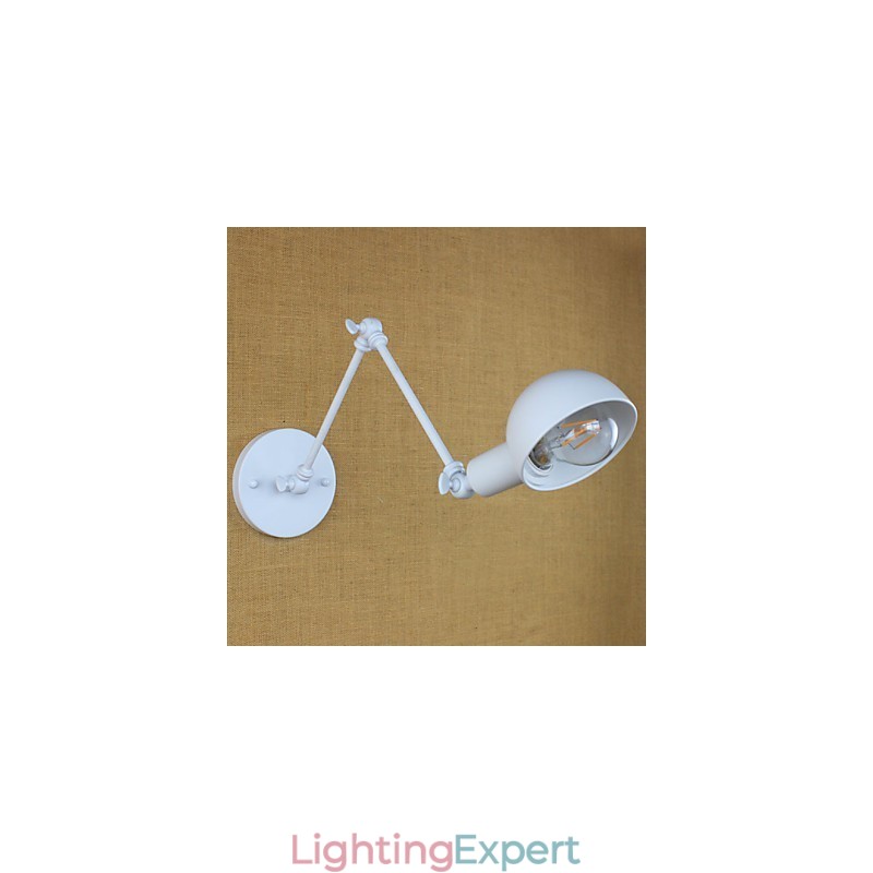 Modern White Long Arm Double Wrought Iron Wall Lamp Living Room Hallway Bedroom Bedside Study