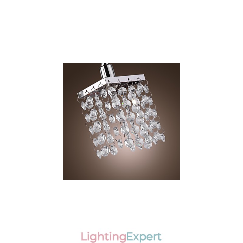 Linear Chandelier Island Light Crysal 3 Lights