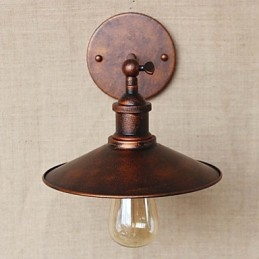 Minimalist Industrial Style Villa In Front Of The Church Aisle Nostalgic Umbrella Red Bronze Decorative Wall Sconce