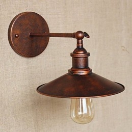 Minimalist Industrial Style Villa In Front Of The Church Aisle Nostalgic Umbrella Red Bronze Decorative Wall Sconce