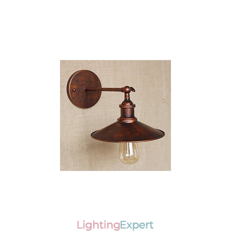 Minimalist Industrial Style Villa In Front Of The Church Aisle Nostalgic Umbrella Red Bronze Decorative Wall Sconce