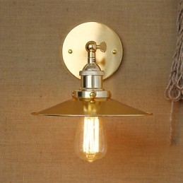 Minimalist Industrial Style Villa Nostalgic Golden Umbrella In Front Of The Church Aisle Decorated Wall