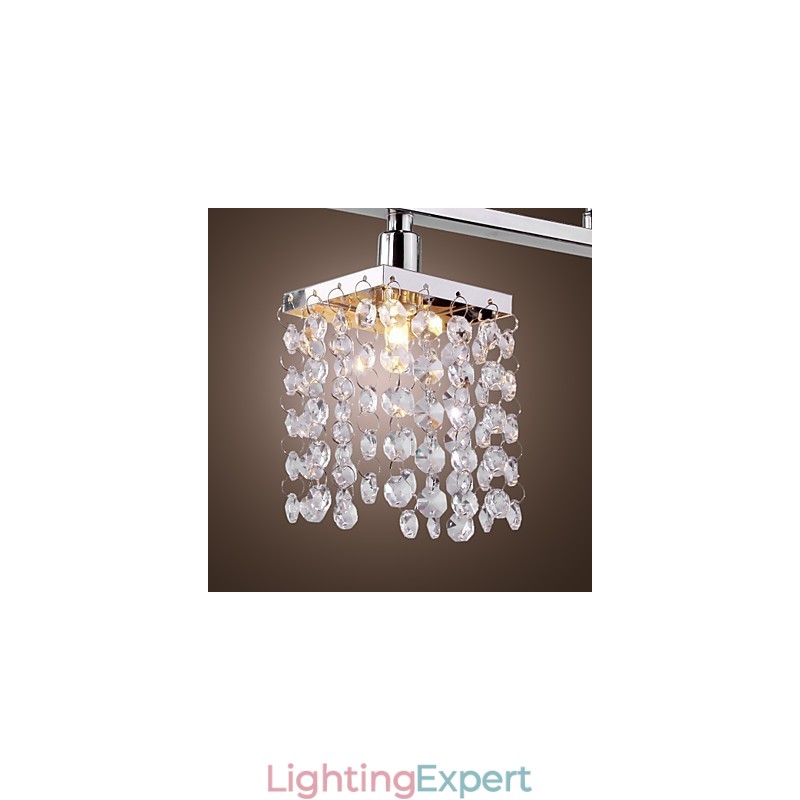 Linear Chandelier Island Light Crysal 3 Lights