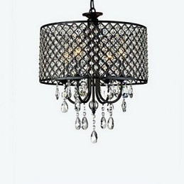 Traditional Classic Crystal Chrome Metal Chandelier