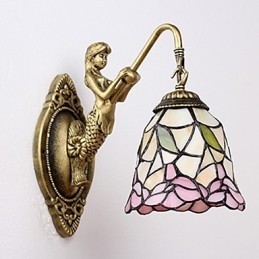 European Contracted Rural Creative Wrought Iron Wall Lamp Lights