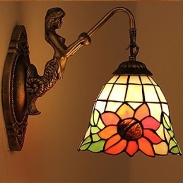 European Contracted Rural Creative Wrought Iron Wall Lamp Lights
