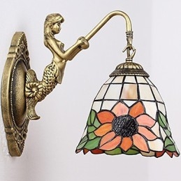 European Contracted Rural Creative Wrought Iron Wall Lamp Lights