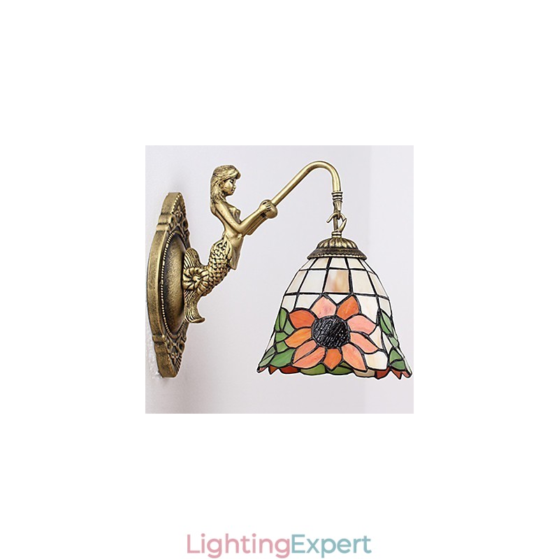 European Contracted Rural Creative Wrought Iron Wall Lamp Lights
