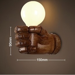 European Wall Right Hand Creative Retro Fist Wall Lamp Lights