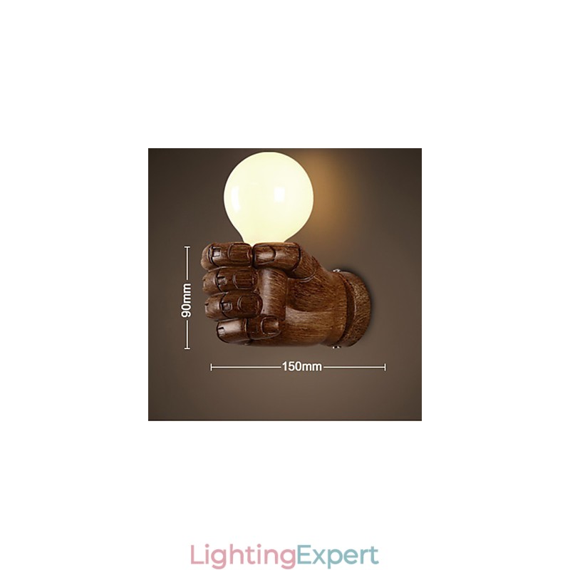 European Wall Right Hand Creative Retro Fist Wall Lamp Lights