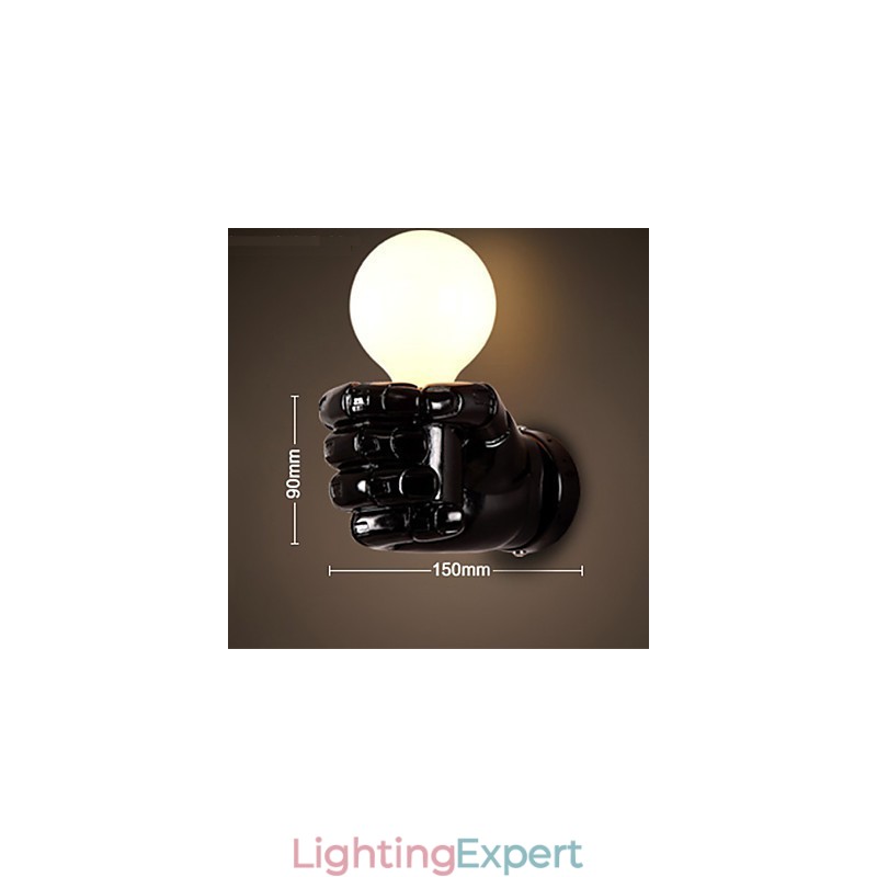 European Wall Right Hand Creative Retro Fist Wall Lamp Lights