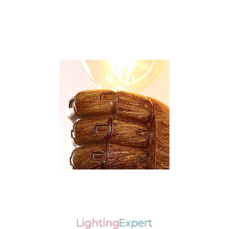 European Wall Right Hand Creative Retro Fist Wall Lamp Lights