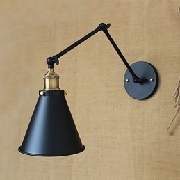 American Country Pastoral Style Minimalist Double Bed Long Arm Wall Lamp Aisle Channel Warehouse Entrance