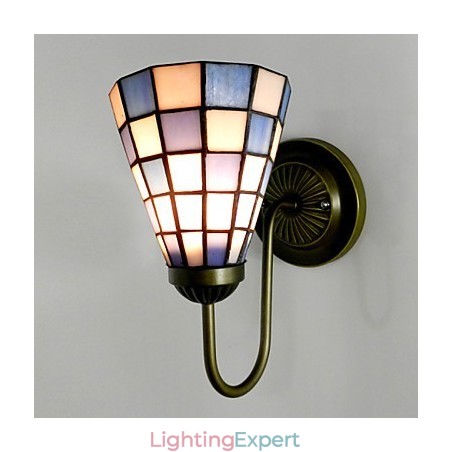15CM Contemporary And Contracted Stained Glass Lamp Wall Lamp Inn Blue And White Squares Lights 15CM Contemporary And Contracted Stained Glass Lamp Wall Lamp Inn Blue And White Squares Lights