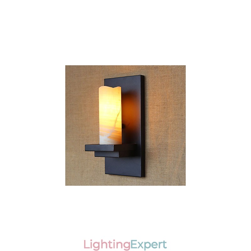 Cylindrical American Country Style Living Room Pastoral Aisle Warehouse Industry Bedside Bar Decorative Wall Sconce